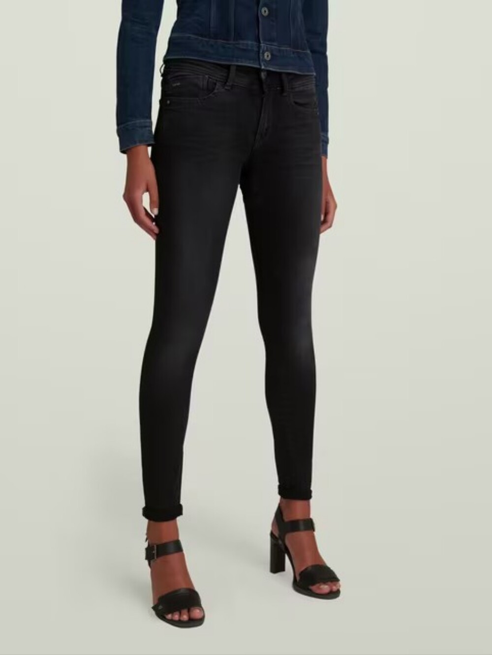 G-star Raw Size 30 "Lynn" Mid Skinny In Black